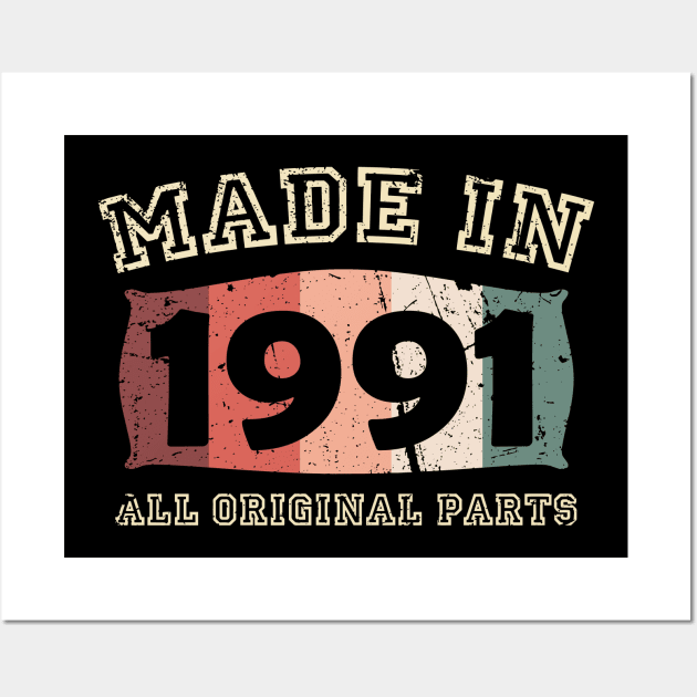 Made 1981 Original Parts 40th Birthday Wall Art by jodotodesign